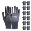 [HPHST] Safety Work Gloves, Nitrile Coated Work Gloves with 12