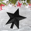 DERAYEE Shiny Black Star Christmas Tree Plastic Star Christmas Tree
