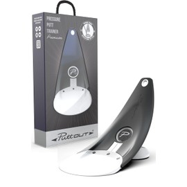 【 Putt OUT公式 】 ゴルフ練習 【 室内で出来る本格的なパッティング練習 】 パター ゴルフ練習器具 (距離感や方向性の調整に!) [ PuttOUT ] プレミアムプレッシャーパットトレーナー ユニセックス大人 Rフレックス 両利き (ホワイト)