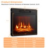 ARLIME 18” Electric Fireplace Insert, Small Recessed Firebox Heater w/Realistic