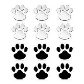 GOODCHI Car Stickers, 3D Dimensional, Cute Cat Stickers, Paw Stickers, Protects Against Scratches and Dents of Your Car, 12 Paws