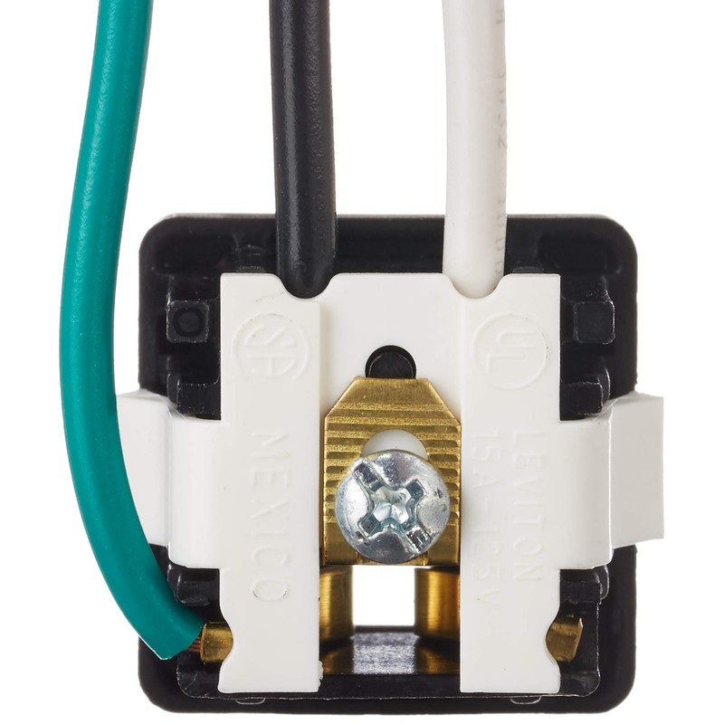 Leviton 15 Amp, 125 Volt, NEMA 5-15R, 2P, 3W, Snap-In