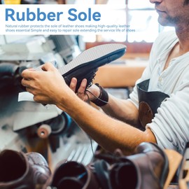 A Pair Non-Slip Shoe Sole Protectors,Leather Shoes,Wear Resistant Shoes Repairing Tool Raised Grain Rubber Anti Skid Sole Accessory DIY Shape Sole for Replacement and Repair(White)