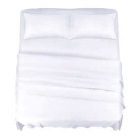 Infinitee Xclusives Premium White King Sheets Set - 1800 TC Series 4 Piece Bed Sheets - Soft Brushed Microfiber Fabric - 16 Inches Deep Pockets Sheets Wrinkle Free & Fade Resistant