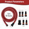 Klabb 16 Feet Dust Collection Hose Kit for Home and