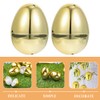Totority 12 Pack Plastic Golden Easter Eggs Fillable Reusable for