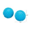 Household Essentials Soft Dryer Balls, 2.5" Diameter, Blue, Set of