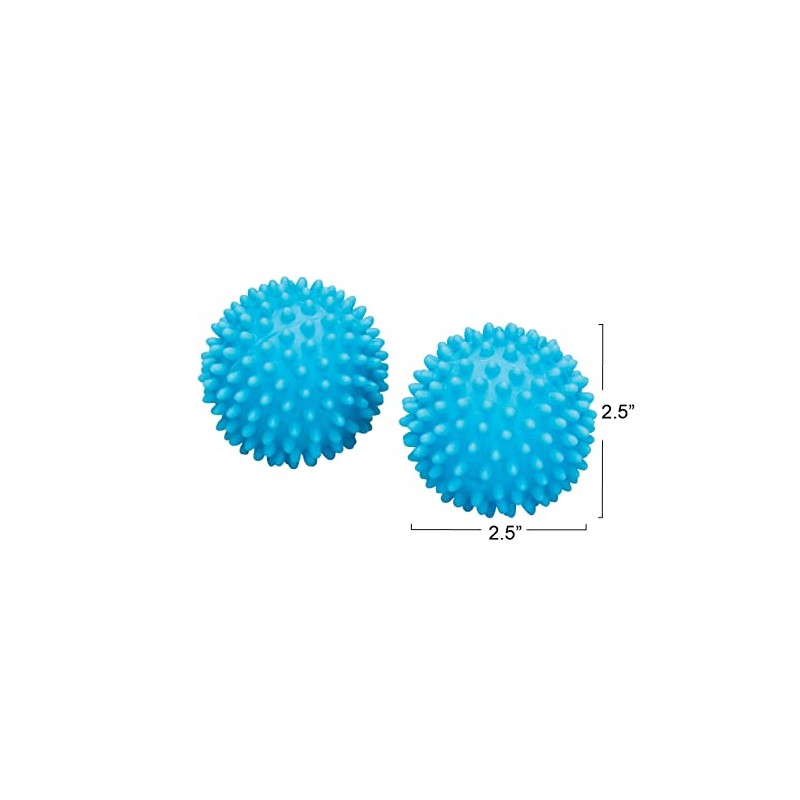 Household Essentials Soft Dryer Balls, 2.5" Diameter, Blue, Set of
