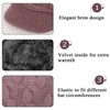 CheChury Women Knit Beanie Hats Visor Winter Fleece Lined Beret