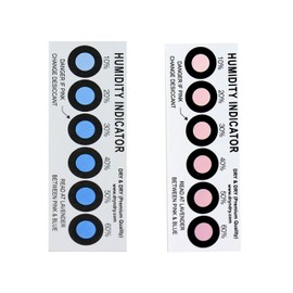 Dry & Dry Premium Humidity Indicator Cards 20 Pack (Reusable) - 10-60% 6 Spot (20 Cards)