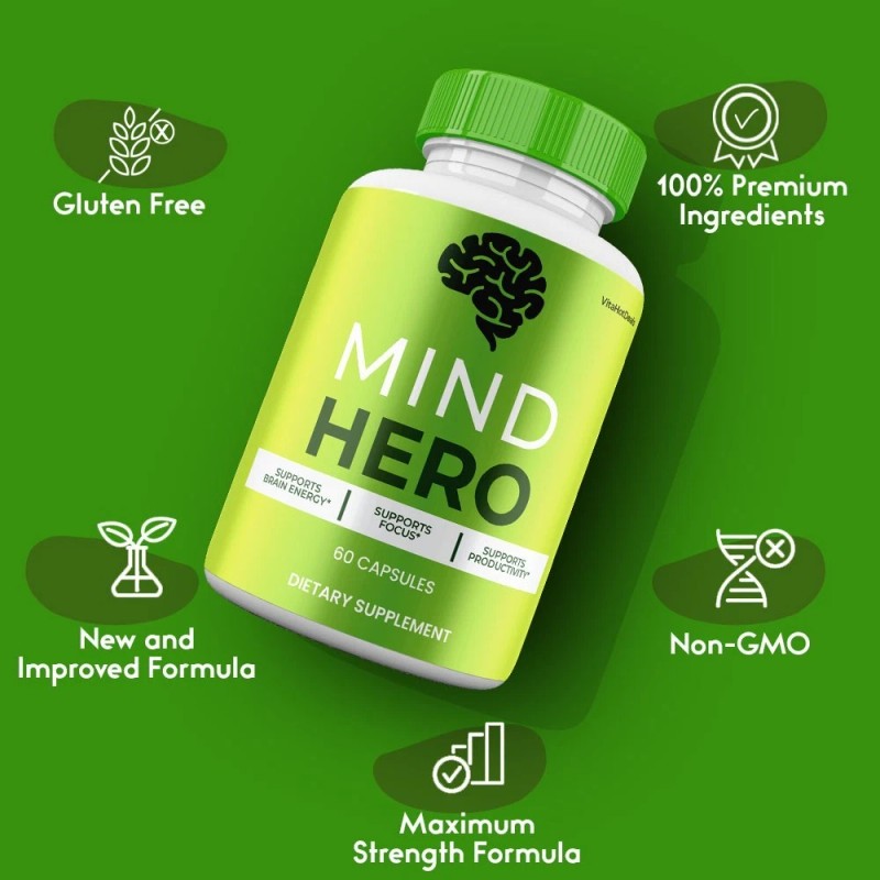 Mind Hero Brain Supplement, Max Strength, MindHero Cognitive Capsules (3