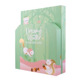 Accentra Care Advent Calendar 2024 for Girls with 24 Care Products - Beauty Advent Calendar with Body Lotion, Bath Bombs, Shower Gel, Shampoo, Lip Balm, Hand Cream - Christmas Calendar Green Teenagers