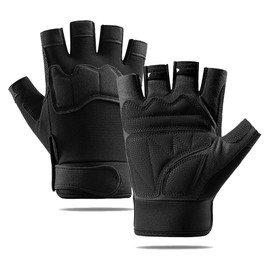 VJUYSW Cycling Gloves, Half Finger for Men and Women, Half Finger Tactical Gloves, Fitness Gloves, Breathable Cycling Gloves, for Outdoor Sports, Cycling, Training, Fitness
