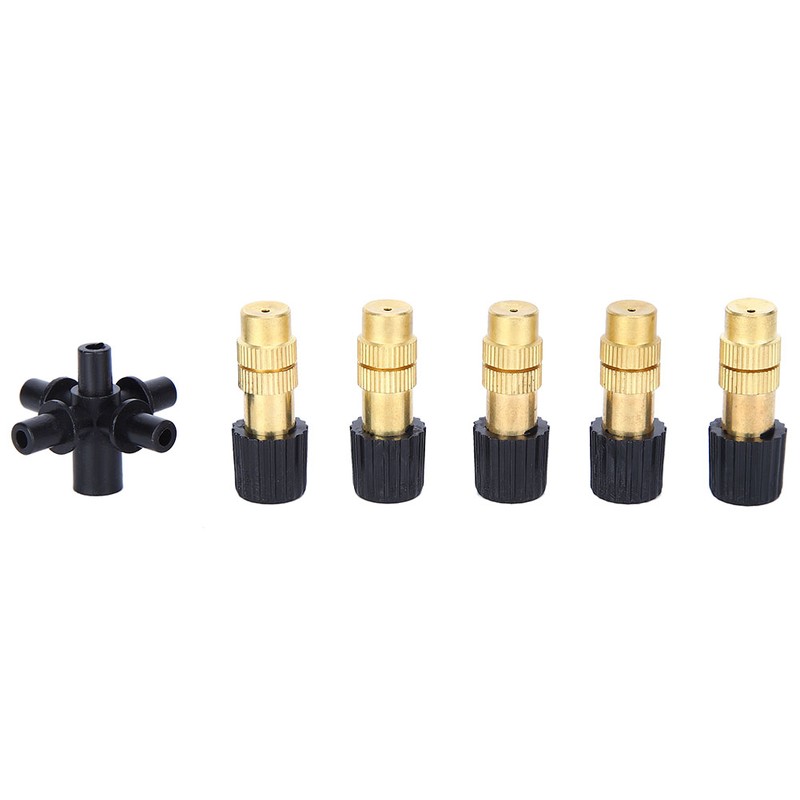 5Pcs G1/2 DN15 Copper Adjustable Misting Sprayer Nozzle Garden Irrigation