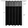 MitoVilla Black Long Shower Curtain 72 x 78, Modern Waffle