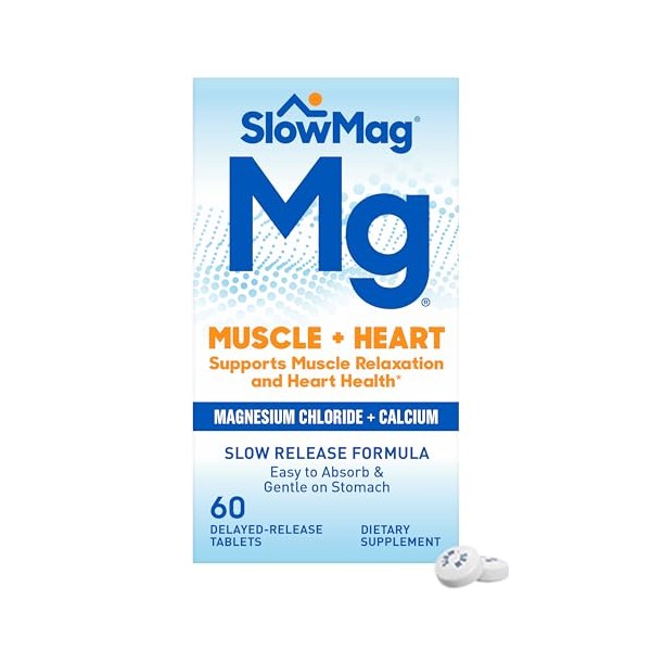 Slow-Mag SlowMag Muscle + Heart Magnesium Chloride with Calcium Supplement