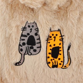 BiggDesign Premium Rubber Hot Water Bootle with Soft Cover 2L, Cute and Stained, Warm Water Bag for Pain Relief, Cramps, Hand Feed Warmer (Sand)