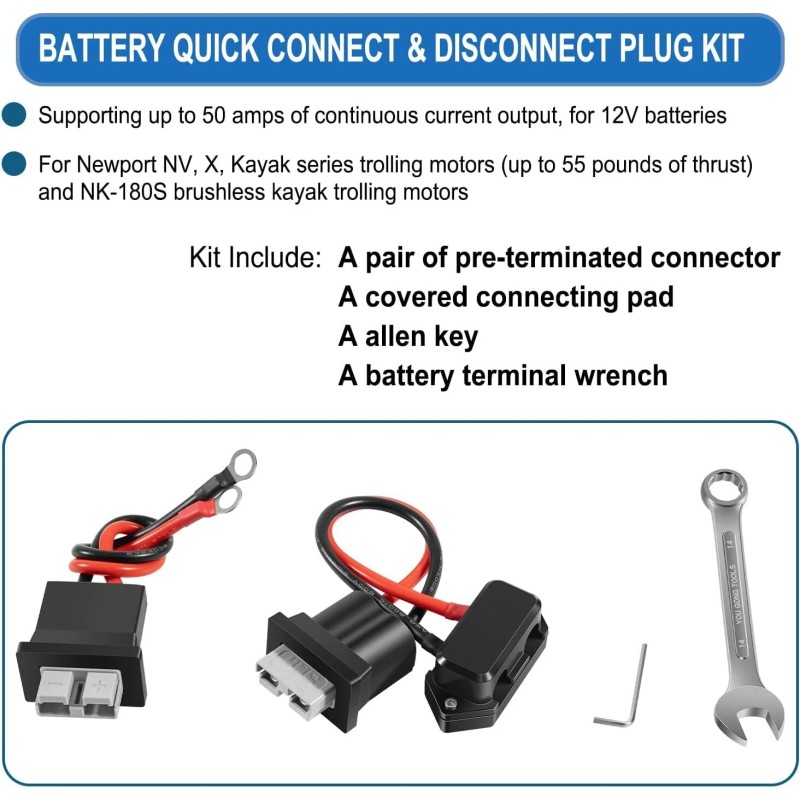 for Trolling Motor Newport NV X Kayak NK180 Battery Quick