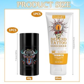 Tattoo Cream Tattoo Butter, with Tattoo Sun Cream, UVA/UVB Sun Protection, Tattoo Care Cream, Tattoo Balm Cream for Reinforced Tattoo Colours, Protects New Tattoos, Promotes Healing