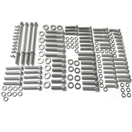 FBSCTMH Engine Bolt Kit Compatible with Electra Glide/Road Glide/Road King/Street Glide 2007-2016, Polished Stainless Steel Transmission Bolt Kit Set
