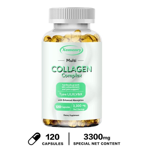 Xemenry-Collagen Peptide Capsules-Contains a mixture of collagen types I, II,