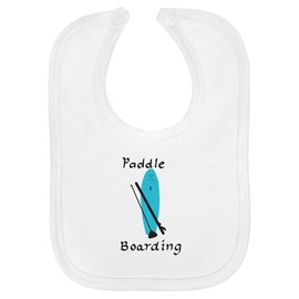 Azeeda 'The Joy of Paddle Boarding' Soft Cotton Baby Bib (BI00055159)