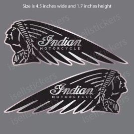 isellstickers BM-12084 Reflective Indian Motorcycle Bonnet Safety Bike Helmet Decal Sticker - Black