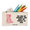 Mr. & Mrs. Panda Axolotl Make-Up Bag, White, Hand Drawn