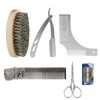 QKIIINQ 6pcs Set de Cepillo para Barba, Kit Cuidado de