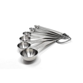 Slofoodgroup - Stainless Steel Measuring Spoon Set - 6 Piece Measuring Spoon Set - 304 Stainless Steel Measuring Spoon Set for Cooking, Baking and Kitchens