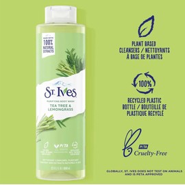 St. Ives Purifying Body Wash Tea Tree And Lemongrass 22 Fl oz - PACK OF 2