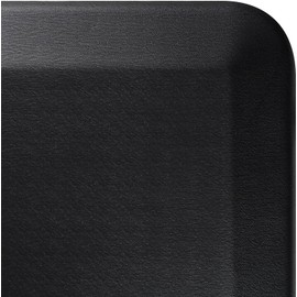 Genérico Tapete Antifatiga Ergonómico, Negro, Gel Suave, 106 x 50 cm, para Estar de Pie, Uso en Oficina y Cocina