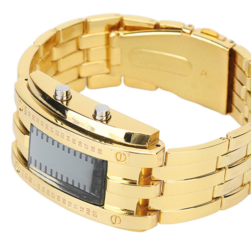 Men's Watch Fashion Exquisite Waterproof Alloy Men's LED Watch with