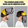 Hestya 2 Pcs Safety Face Shield Adjustable Safety Helmet with