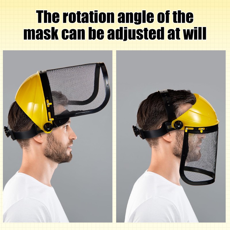 Hestya 2 Pcs Safety Face Shield Adjustable Safety Helmet with