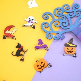 Popular Halloween Hairpin Set (6 Types) Ghost 10ea