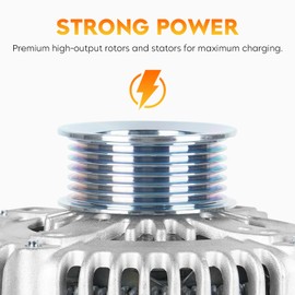 New Alternator for Toyota Sienna V6 3.3L 2004-2006, Highlander 3.3L 04-07, Lexus RX330 3.3L 04-06, 11032, 2100544, 1042103650, 1042103651, 270600A130