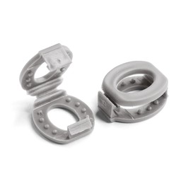 THE ORIGINAL STRETCHLACE Shoelace Knot Clips Keep Shoe Laces Tied & Secure | Shoelace Bow Clip Accessory (Grey)