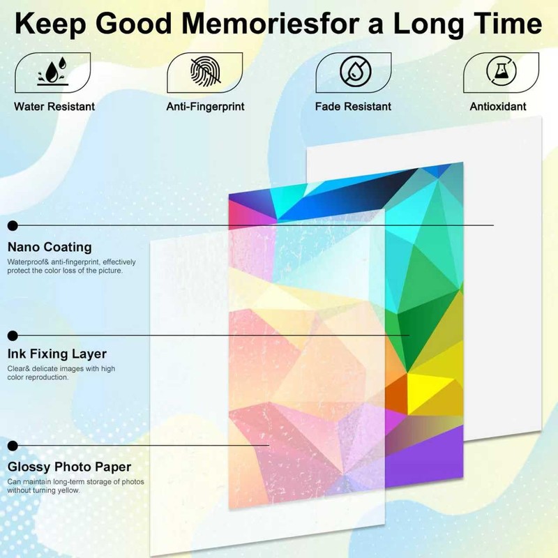 Compatible with Liene Amber M100/M200/M110/M210 4x6" Photo Printer 80 Sheets