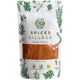 SPICES VILLAGE Tomato Powder for Cooking, Dried Tomato Powder, 8 Oz, Kosher, Gluten Free, Non GMO, Resealable Bulk Bag