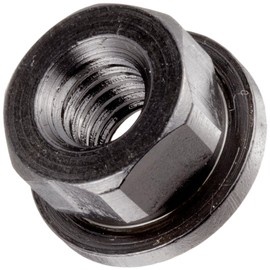 Small Parts - 41603 12L14 Steel Flange Nut Black Oxide Finish, 3/8"-16 Threads, 7/8" Flange OD, 1/8" Flange Thickness, 1/2" Height, Made in US (Pack of 5)