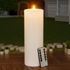BUTHY 12" x 4" Large Outdoor Candle with Timer Waterproof