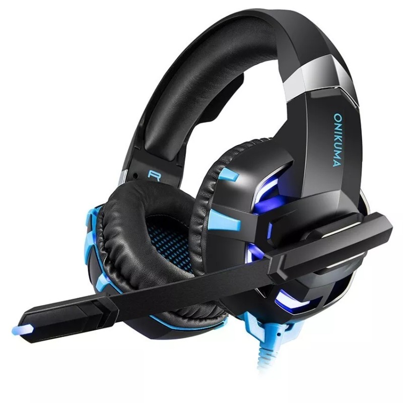 ONIKUMA K2 Pro wired Luminous Computer Gaming Headset (Black Blue)
