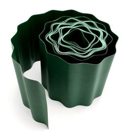 (TUISKU) Flower Bed Enclosure Lawn Root Stopper Soil Retainer Height 5.9 inches (15 cm) x 9 m Sheet Gardening Plant Green (A)