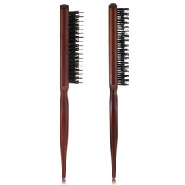 2 Pack Back Combing Brushes, Backcombing Brush, Sleek Hair Brush with Rat Tail Grip Design for Women & Men Fine Short Hair Styling