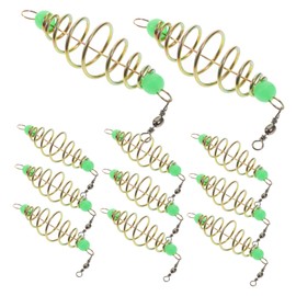 Totority 36 PCS Fishing Trap Basket Durable Carbon Steel Spring Bait Cage with Luminous Beads for Night Fishing for Eels Crabs Lobsters and Shrimp Catching