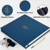 Remowith Self Adhesive Photo Album, Navy Blue Scrapbook Album with