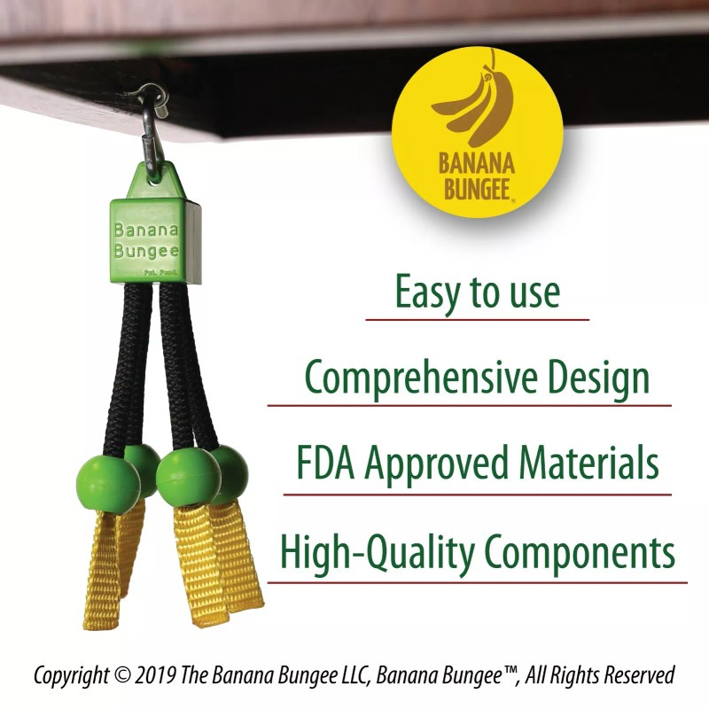 The Banana Bungee Fruit Holder Hanger Hook Stand Basket Alternative|Ca