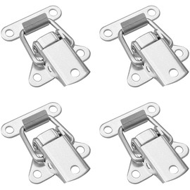 4 PCS 304 Stainless Steel Tension Clasp Spring Loaded Latch for Boxes, Drawers, Suitcases