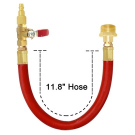 Joywayus Brass Winterize Blowout Adapter Kit Air Quick Connect to 3/4" GHT Thread with Hose and Ball Valve Fitting